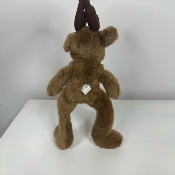 VTG Wang's International Reindeer Long Legs Plush 15" Decor Christmas Red Nose - Picture 11 of 12